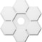 Ekena Millwork Daisy Architectural Grade PVC Contemporary Ceiling Medallion, 18"OD x 3"ID x 6 1/4"C x 1"P CMP18DY-03000 - alternate 1